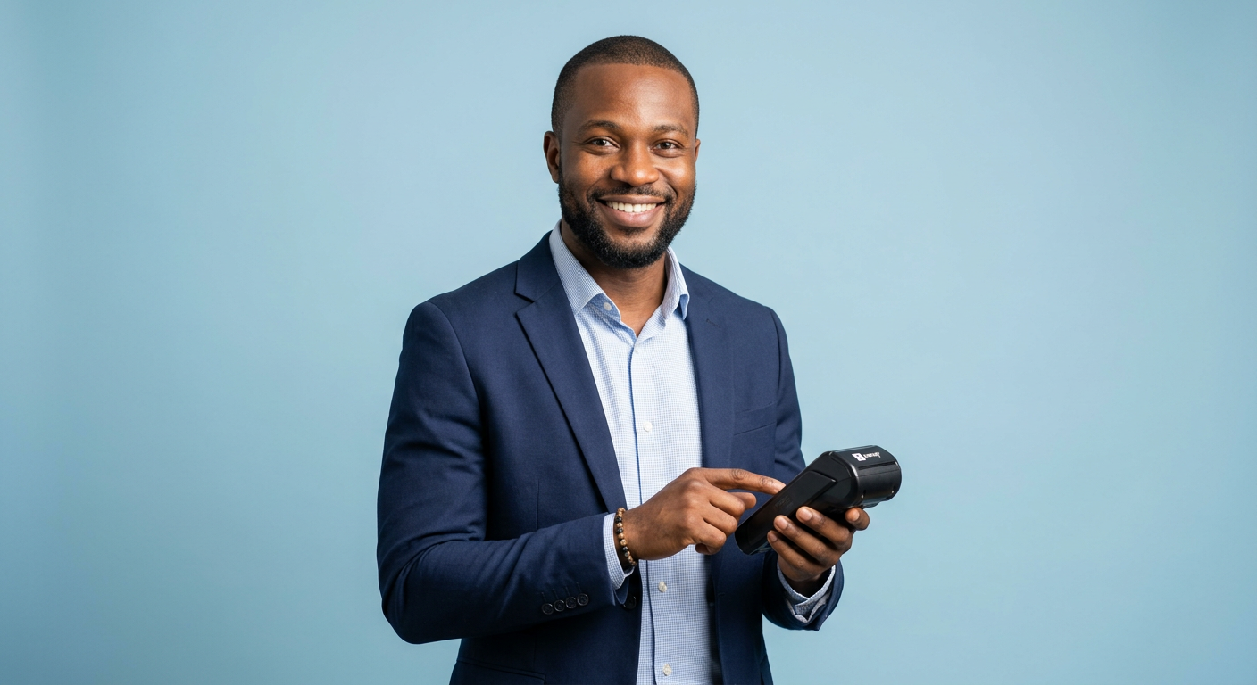 A business owner ready to get paid